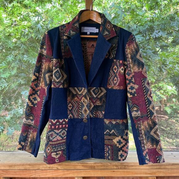 Howard Wolf Women's Vintage Patchwork Western Style Jacket Size 12 - Picture 1 of 9